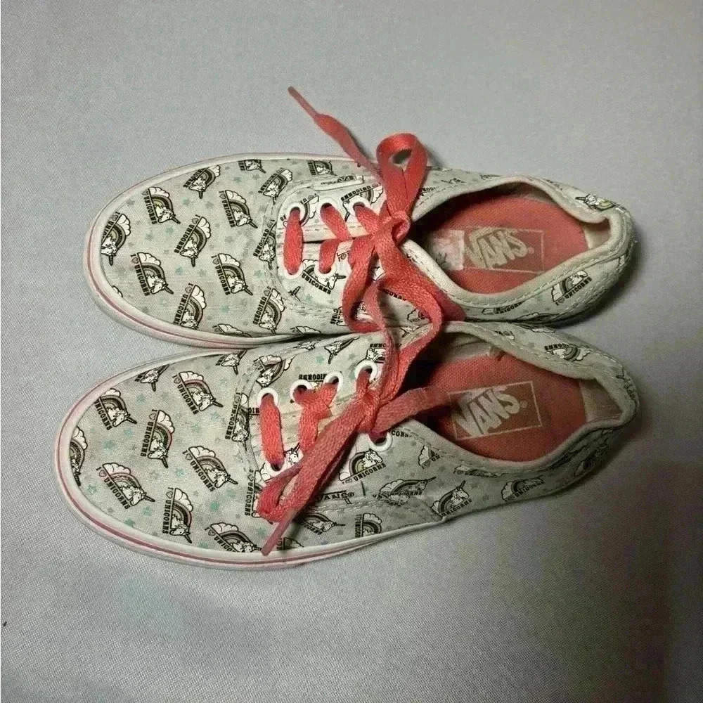 Girls size 2.5 unicorn vans shoes, #G273